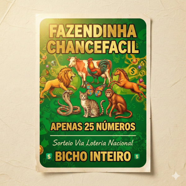 Prêmio:  🔥 🦁 FAZENDINHA CHANCEFACIL 🦁 🔥  - EDIÇAO 21 